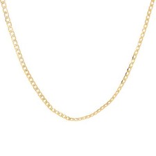 18 inch Cuban curb link chain Necklace with Texture 14k Gold filled