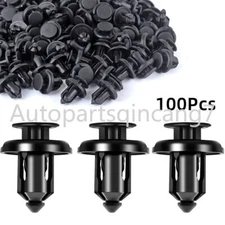 100 Pcs Fastener 10MM Auto Rivets Car Bumper Clips Hole Push Pin Plastic Fender