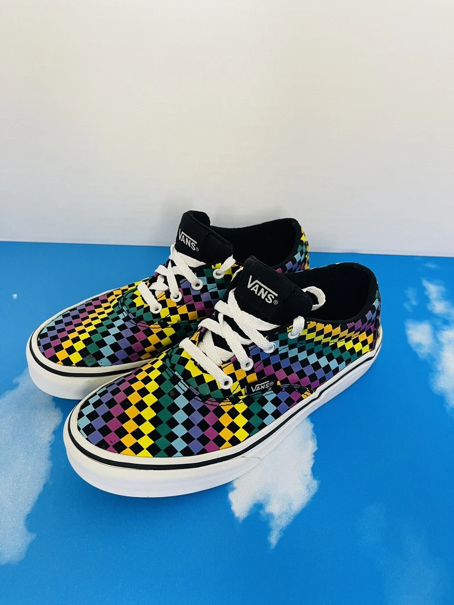 Vans rainbow checkered cheap