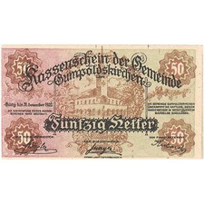 [#287850] Austria, Gumpoldskirchen, 50 Heller, Eglise 1920-12-31, UNC Mehl:FS 30