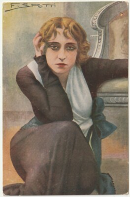 ILLUSTRATOR - ARTIST SIGNED - SPOTS - ACTRESS LYDA BORELLI - TRAVEL -74852-