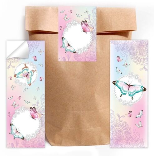 Gastgeschenk Mitgebsel Schmetterlinge Karten Lesezeichen Aufkleber Geschenktüten - Bild 1 von 5