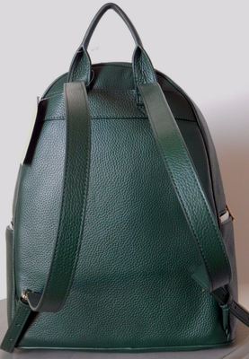 ?MICHAEL KORS ABBEY LARGE BACKPACK GREEN LEATHER TRAVEL  display picture 2