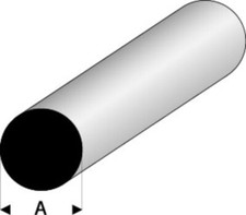 Maquett 400-58 Styrene Profile - Solid Round - Diameter 4 Mm X 30 Cm - 2 Pcs