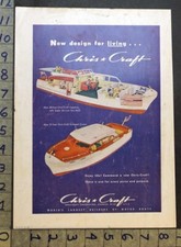 1953 CHRIS-CRAFT CATALINA EXPRESS CRUISER BARCA A MOTORE ALGONAC MICHIGAN ANNUNCIO FC3836*