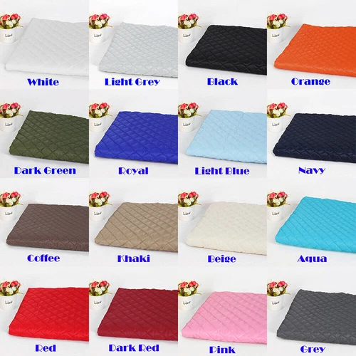 Quilted Polycotton Fabric Nylon Backed Diamond Shaped Quilting Padded Sewing DIY - Picture 2 of 20