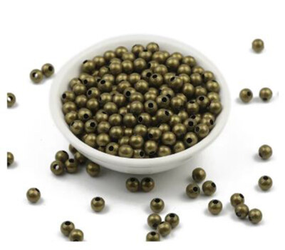 Gold Plated Metal beads 2/3/4/5/6/8MM Round Iron Spacer Loose Beads For Jewelry