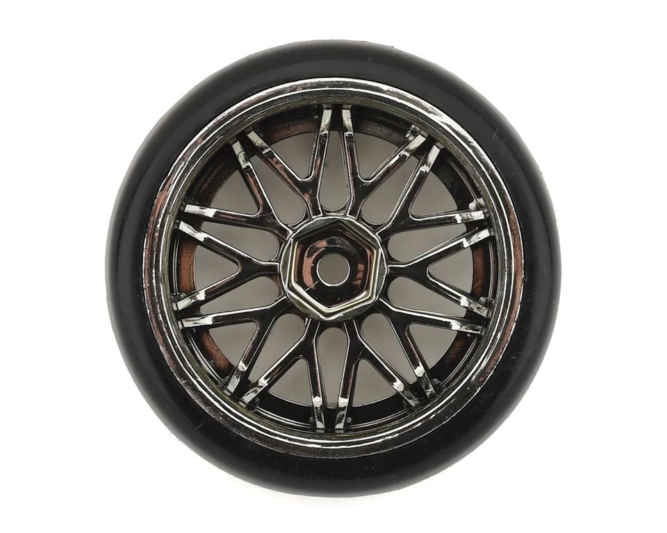Team Integy "Type II" Complete Drift Wheel & Tire Set (Chrome) (4) [INTC23239] - Image 2 of 3