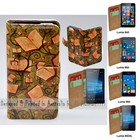 For Nokia Series - Book Tree Theme Print Wallet Mobile Phone Case Cover
