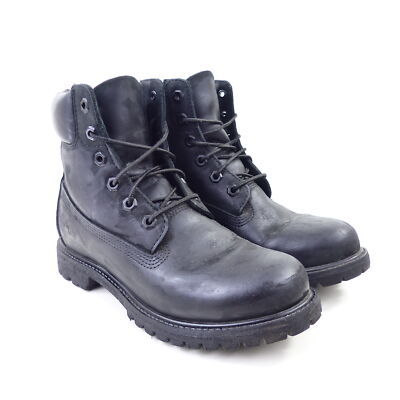 Timberland boots lace-up leather black size 8W EUR 39