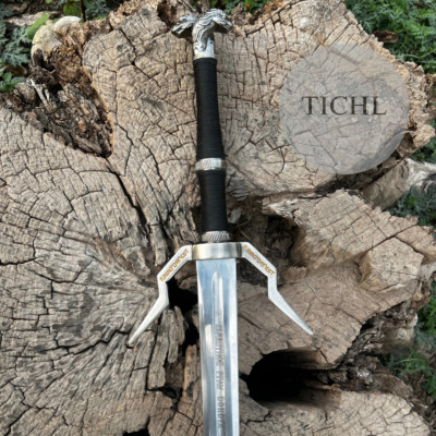 Handmade Witcher 3 Sword Master Sword OF Geralt Of Rivia Feline Steel Silver swo