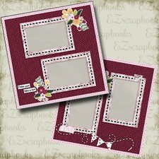 Love You A Lot - Valentines - 2 Premade Scrapbook Pages - EZ Layout 4562
