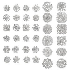 36 PCS Wedding Bouquet Brooches Rhinestone Bulk Flower Brooch Pins for Crafts