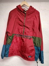 Vintage 90s Mens Large LL Bean Pullover Aztec Hooded Anorak Windbreaker Jacket