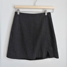 Dynamite Women's Grey A Line Mini Skirt Academia Business Casual Office Size XS