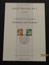 Ersttagsblatt - Berlin 8/1982 - mit Michel-Nr.: 670, 671 Industrie und Technik