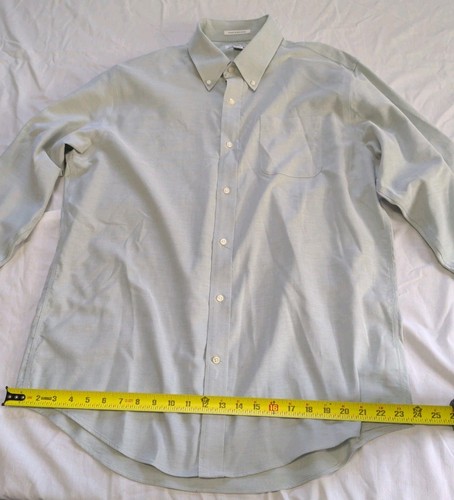 Lands End Original Oxford Hemd Herren Grün Langarm Button Down 17-34 - Bild 4 von 7