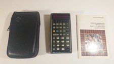 Rare HP 55 Vintage Programmable Calculator with Manual and Travel Case Tested