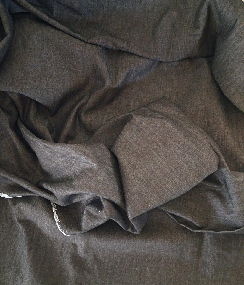 Reststück Baumwolljeans, Blusenstoff, 170 x 150 anthrazit - Bild 2 von 2