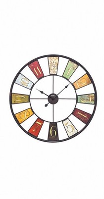 Modern wall clock with quartz movement from AMS AM W9488 NEW