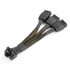 16pin Gpu Cable To 3x 8pin Pcie 16awg Pcie 5.0 12vhpwr 600w 90 Degree Right Angl