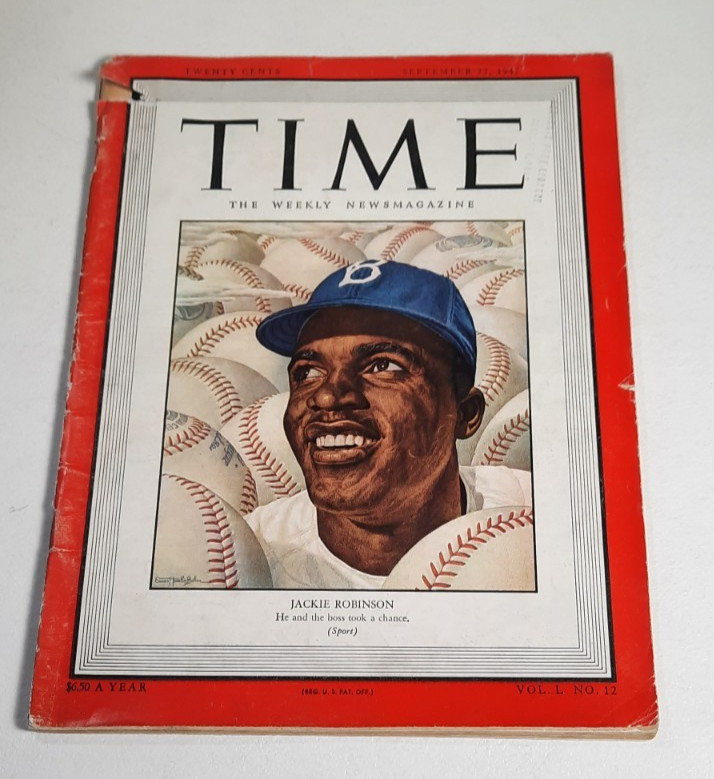 Jackie Robinson - Time Magazine - September 22  1947 - Brooklyn Dodgers Complete