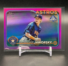 2024 Topps Pro Debut Fuchsia Foil Chase Jaworsky #PD-3/199 | Astros