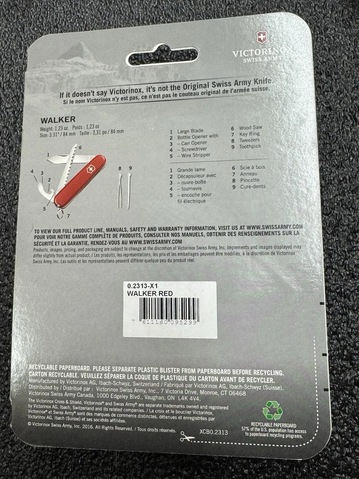 New Victorinox Walker 84mm Swiss Army Knife AKA “Lumberjack” In Sealed Packaging - Image 2 of 2