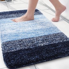 Arotive Microfiber Bathroom Rugs, Shaggy Soft Absorbent Bath Rug, 24x16
