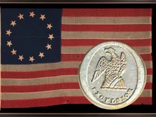 SILVER PLATED  New York  Militia pre civil War Uniform button Eagle Excelsior