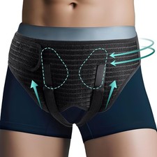 Upgraded Inguinal Hernia Belt for Men Women, 4 Removable Pads, Support