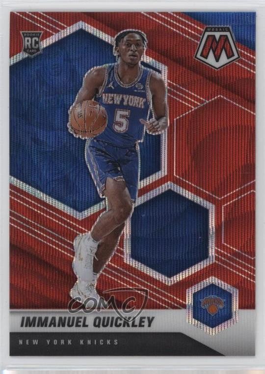 2020-21 Panini Mosaic Rookie Mosaic Red Wave Prizm Immanuel Quickley #208 1k9t