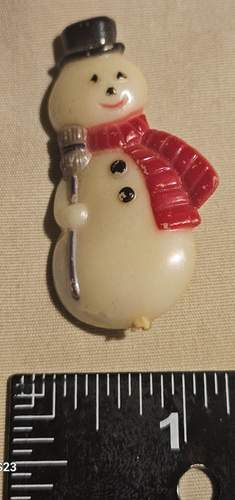 Schmuck-Vintage-Schneemann Pin - Bild 2 von 3