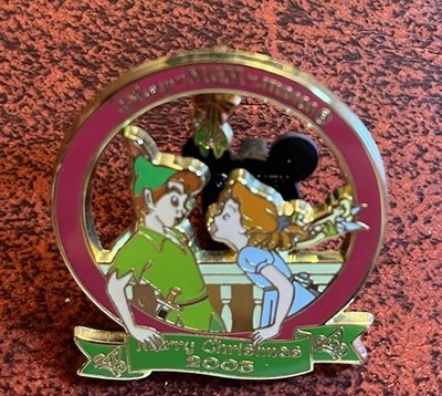 Disney Pins Christmas 2003 Mistletoe Peter Pan Wendy Tinker Bell LE 2500 #26048