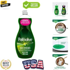 Ultra Strength Liquid Dish Soap,  Green, 32.5 Fluid Ounce