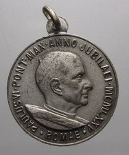 MEDAGLIA PAOLO VI GIUBILEO 1975 IN BRONZO ARGENTATO CON ASTUCCIO