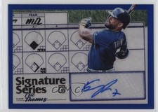 2019 Donruss Optic Signature Series Blue Prizm 27/50 Eric Thames Auto 01xd