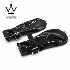 Binding Wetlood Leather Lockable Puppy Fist Mitts Gloves Handcuffs for Men Women