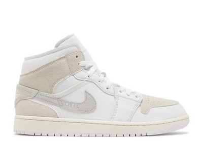 Jordan 1 Mid SE Craft Inside Out White Grey Size 10, DS BRAND NEW DAMAGE BOX