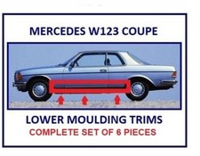 F&uuml;r Mercedes W123 Coupe Rocker Panel Niedriger Form Rand Set Von 6 Teile