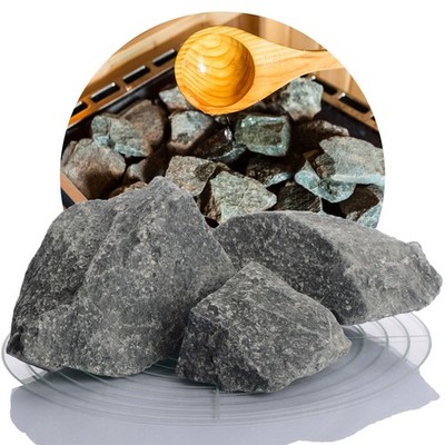 Saunasteine Diabas 20 kg Heizsteine Aufgusssteine Dampfsteine für Saunaöfen