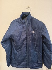 The North Face Blue Down Full Zip Puffer Jack...