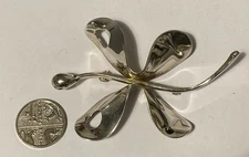 Tianguis Jackson Large (17.3g) Abstract Sterling Silver Butterfly Brooch Full HM