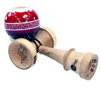 Kendama USA Joe Nelson Pro Model Jet Shape - Red Floral 62mm Tama Used