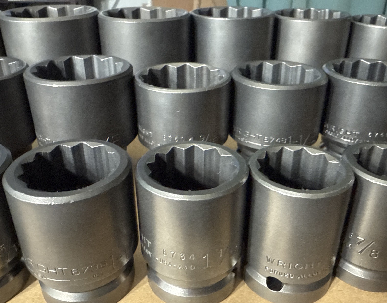 NOS WRIGHT TOOL 23pc SAE IMPACT SOCKET SET 3/4” Dr 12pt STD 3/4” - 2-3/16” USA