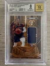 2021-22 Panini Chronicles Jonathan Kuminga RPA Gold Standard /99 BGS 8 Auto 10