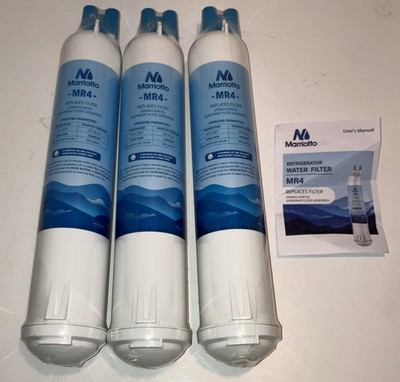 3 PACK MARRIOTTO MRW4 Refrigerator Water Filter for EDR3RXD1, 4396841, 4396710