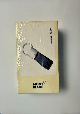 Montblanc Signature calfskin Loop Keychain Key Fob Stainless Steel ident: 36474