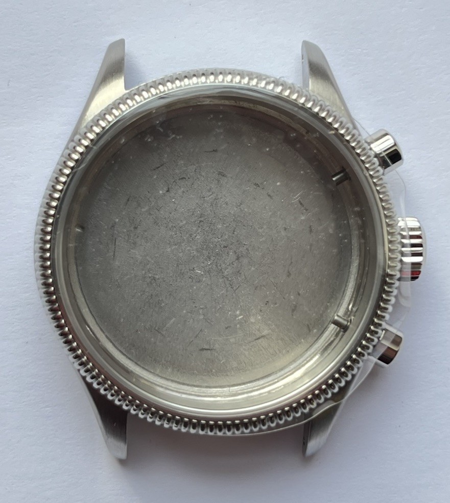 Boîtier chronographe vintage 39,8 mm neuf pour remplacer ou réparer un Valjoux 7768