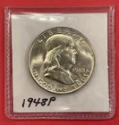1948 P Franklin Silver Half Dollar, Choice to Gem Uncirculated, FBL.